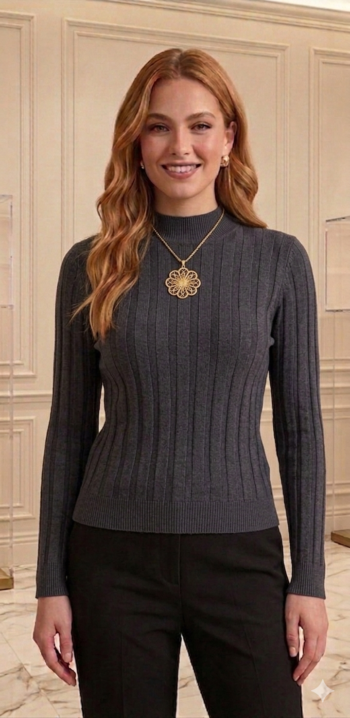 Sweater Tejido Ribeteado  | Elegancia Casual para Toda Temporada