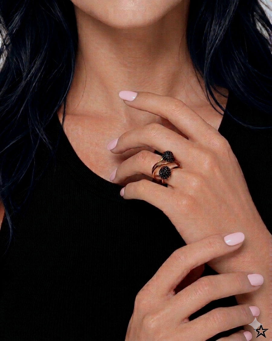 Anillo Bypass Esferas Noir US 8
