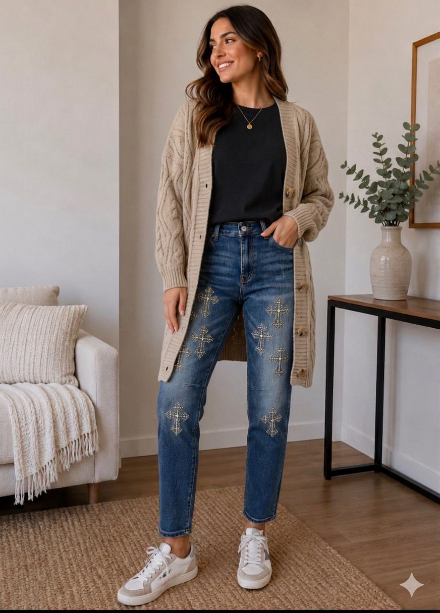Cárdigan Largo Beige de Punto Trenzado: Elegancia y Confort para tu Invierno