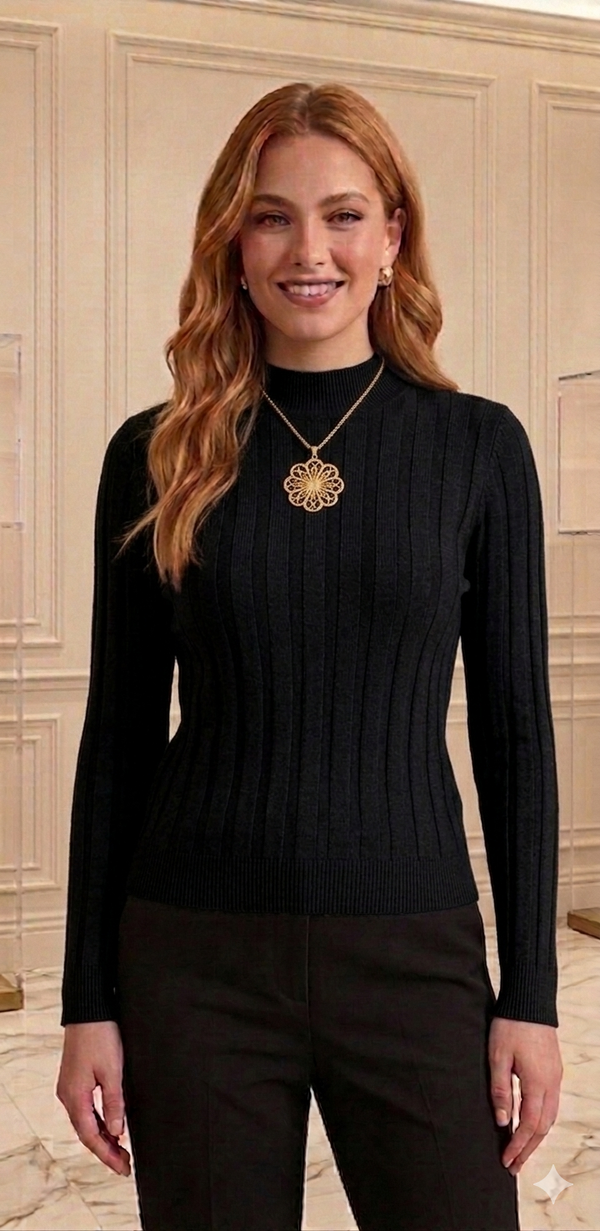 Sweater Tejido Ribeteado  | Elegancia Casual para Toda Temporada