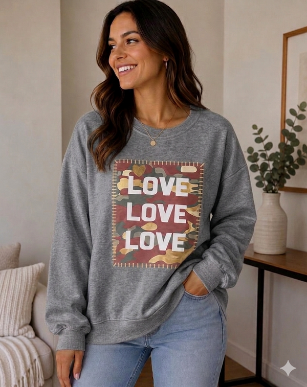 Sudadera Casual 'Love' con Estampado Vibrante