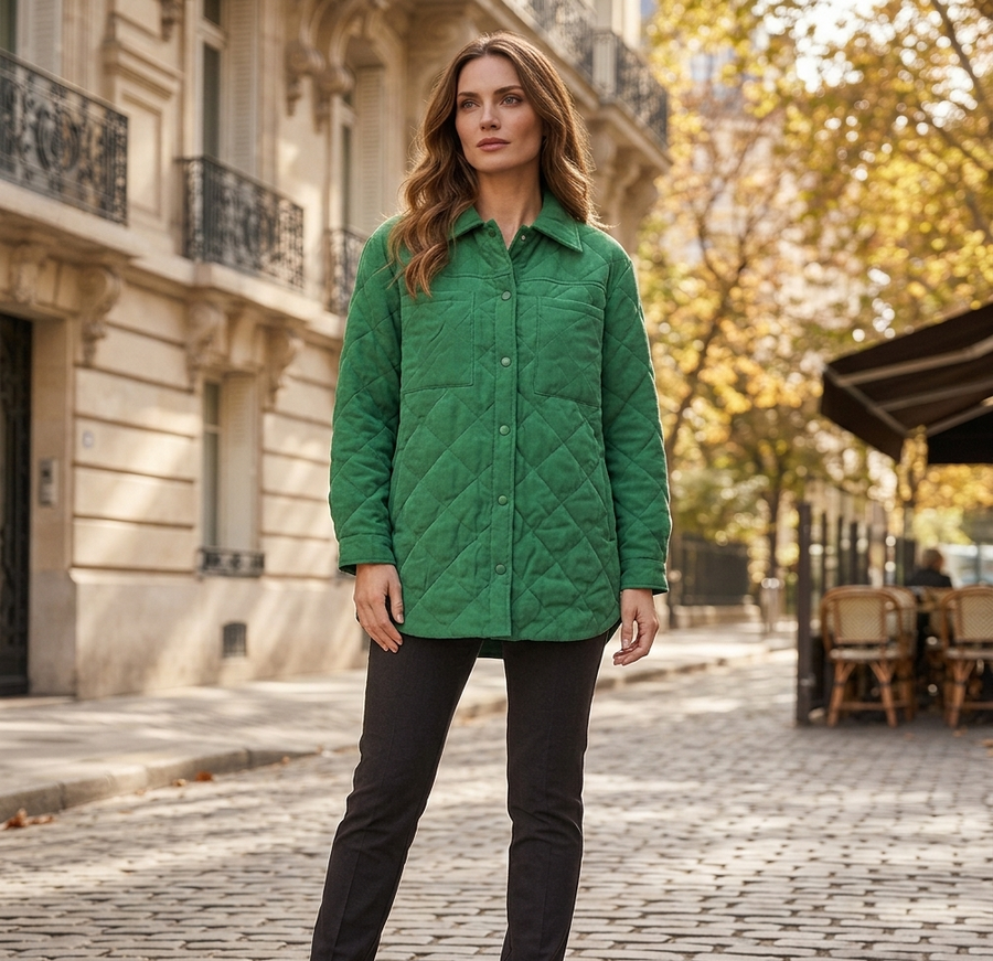 Shacket Acolchada Emerald Elegance