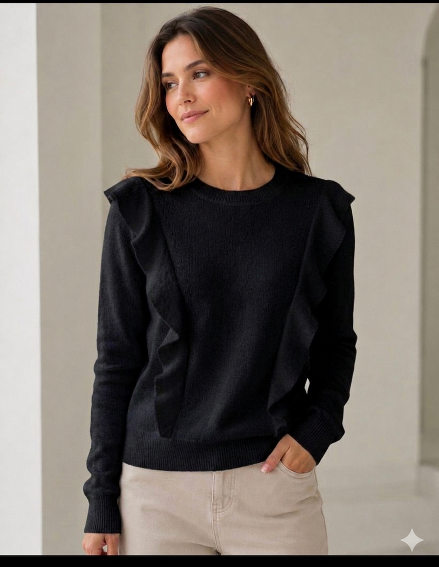 Sweater Romántico con Volantes