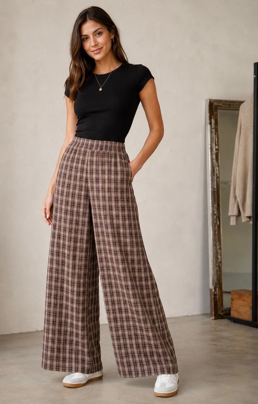 Pantalón Wide Leg Nayeli – Plaid Collection