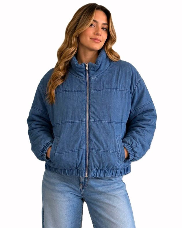 Chaqueta Puffer Denim Elysée