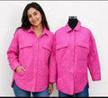 Shacket Acolchado Fucsia Tendencia | Chaqueta Oversize Casual
