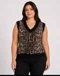 Chaleco de Lentejuelas Leopardo