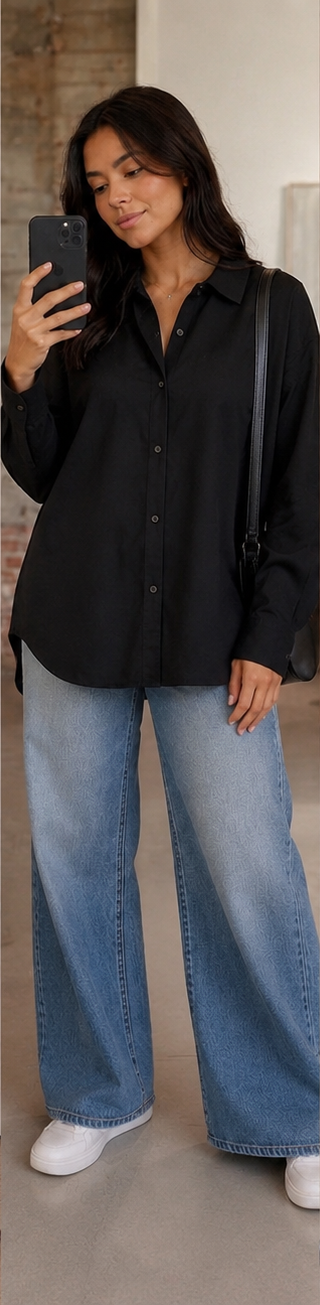 Blusa Camille negra : Atemporal, fluida y sofisticada.