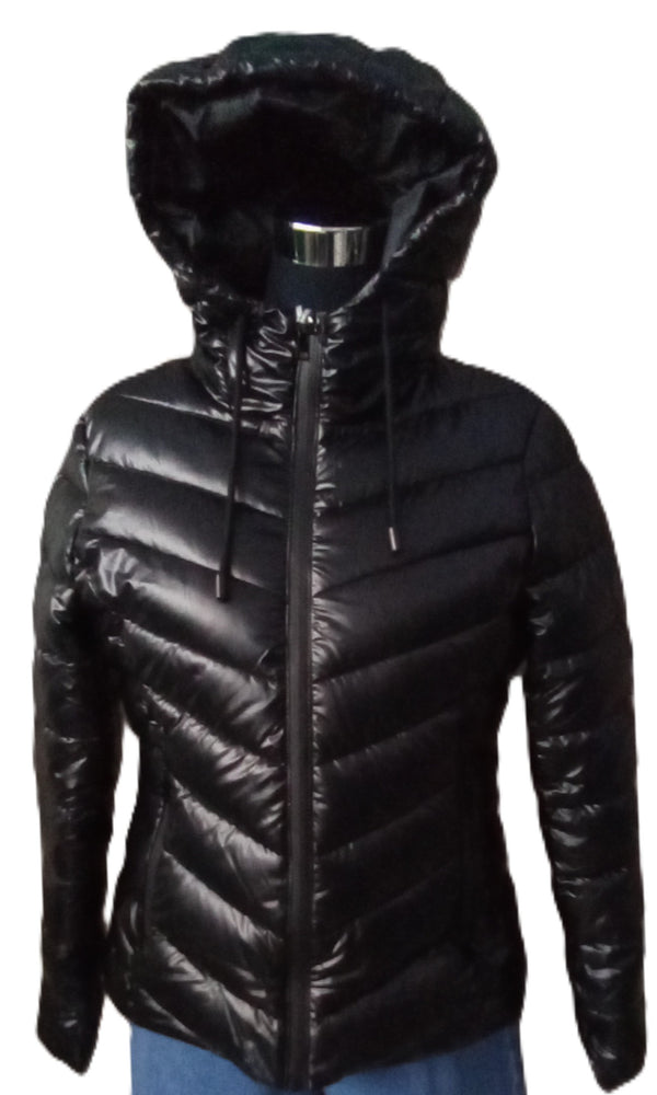 Chaqueta Acolchada Roja Brillante con Capucha - Estilo y Calidez